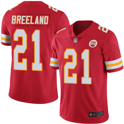 Men Kansas City Chiefs 21 Breeland Bashaud Red Team Color Vapor Untouchable Limited Player Football Nike NFL Jersey